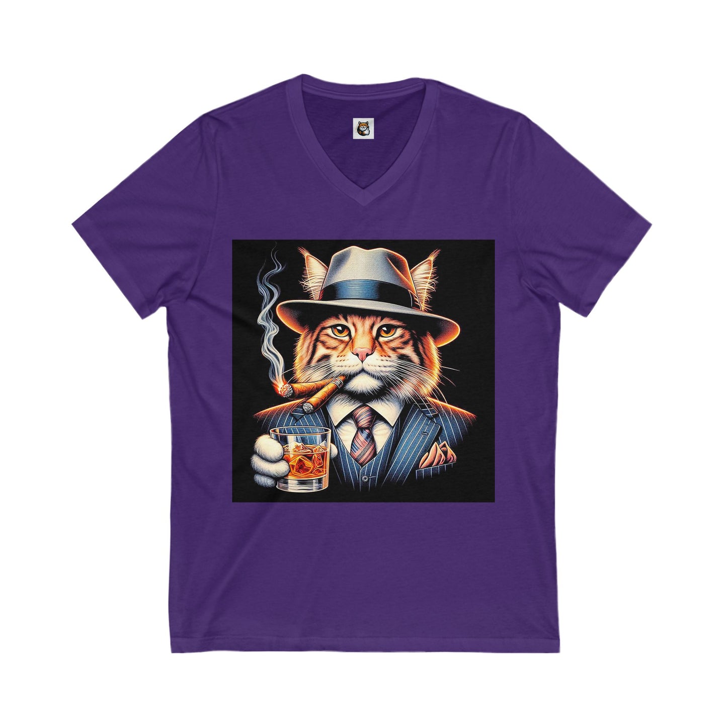 Maine Coon Unisex Jersey Short Sleeve V-Neck Tee