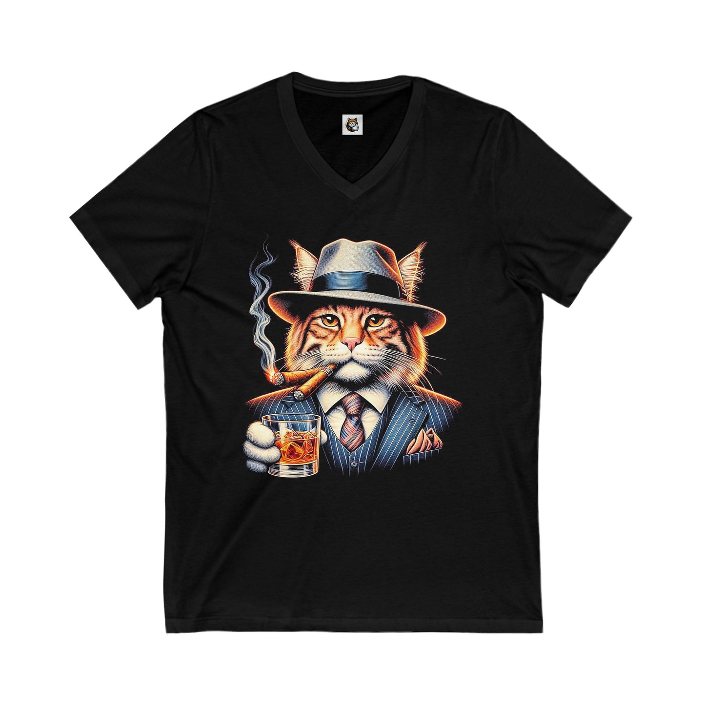 Maine Coon Unisex Jersey Short Sleeve V-Neck Tee