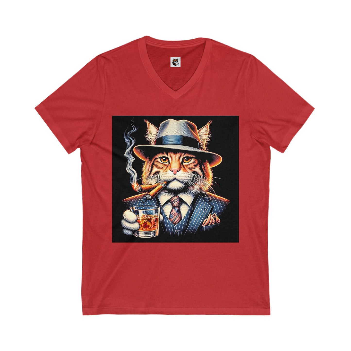 Maine Coon Unisex Jersey Short Sleeve V-Neck Tee