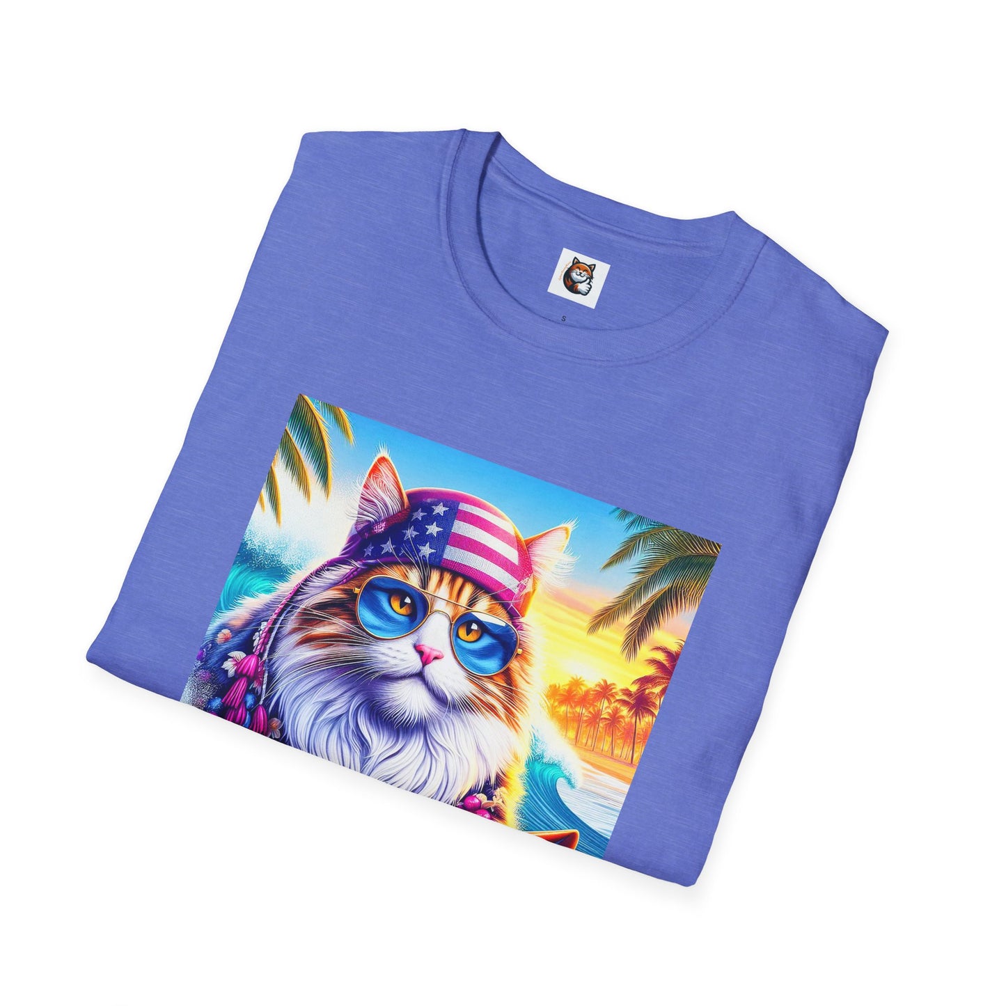 Siberian Cat American surfer