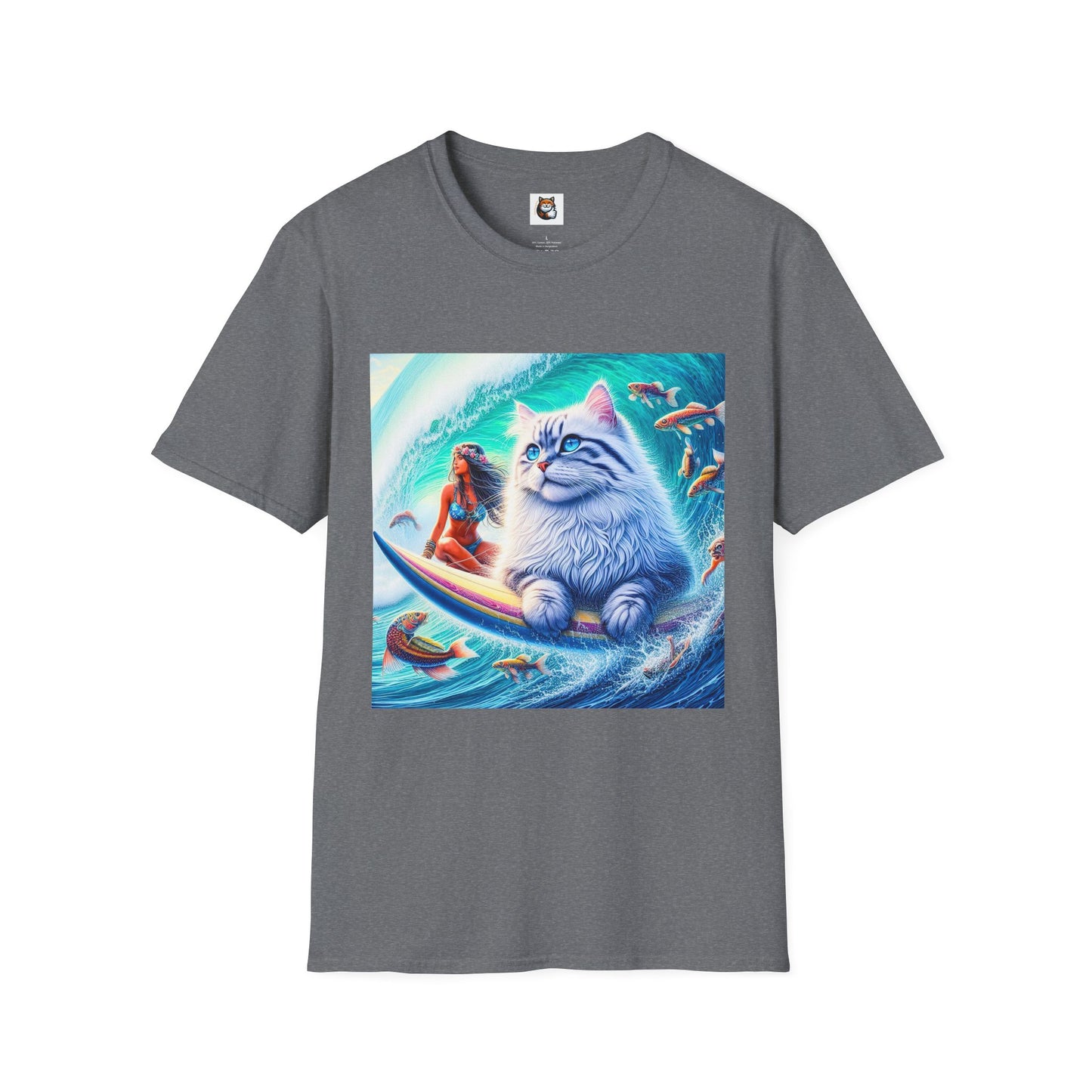 Siberian Cat surfs up shirt