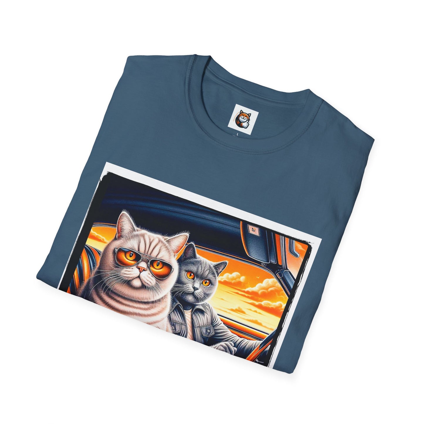British Shorthair friends driving Softstyle T-Shirt