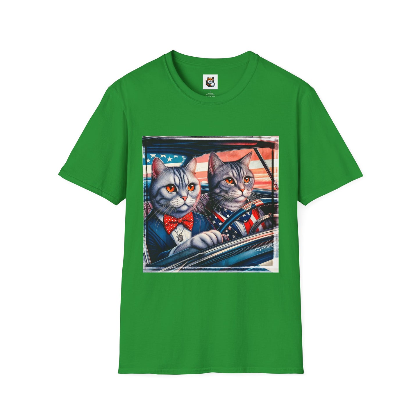 Wacky American friends driving Unisex Softstyle T-Shirt