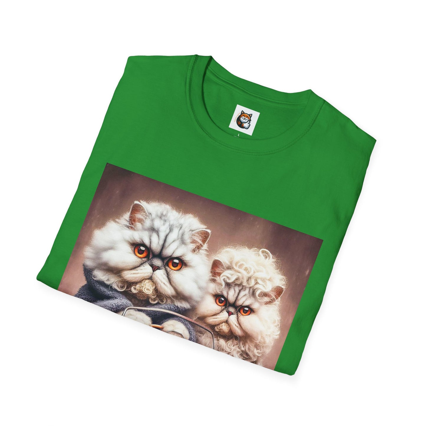 Wacky Selkirk Rex Cat T-Shirt angry couple