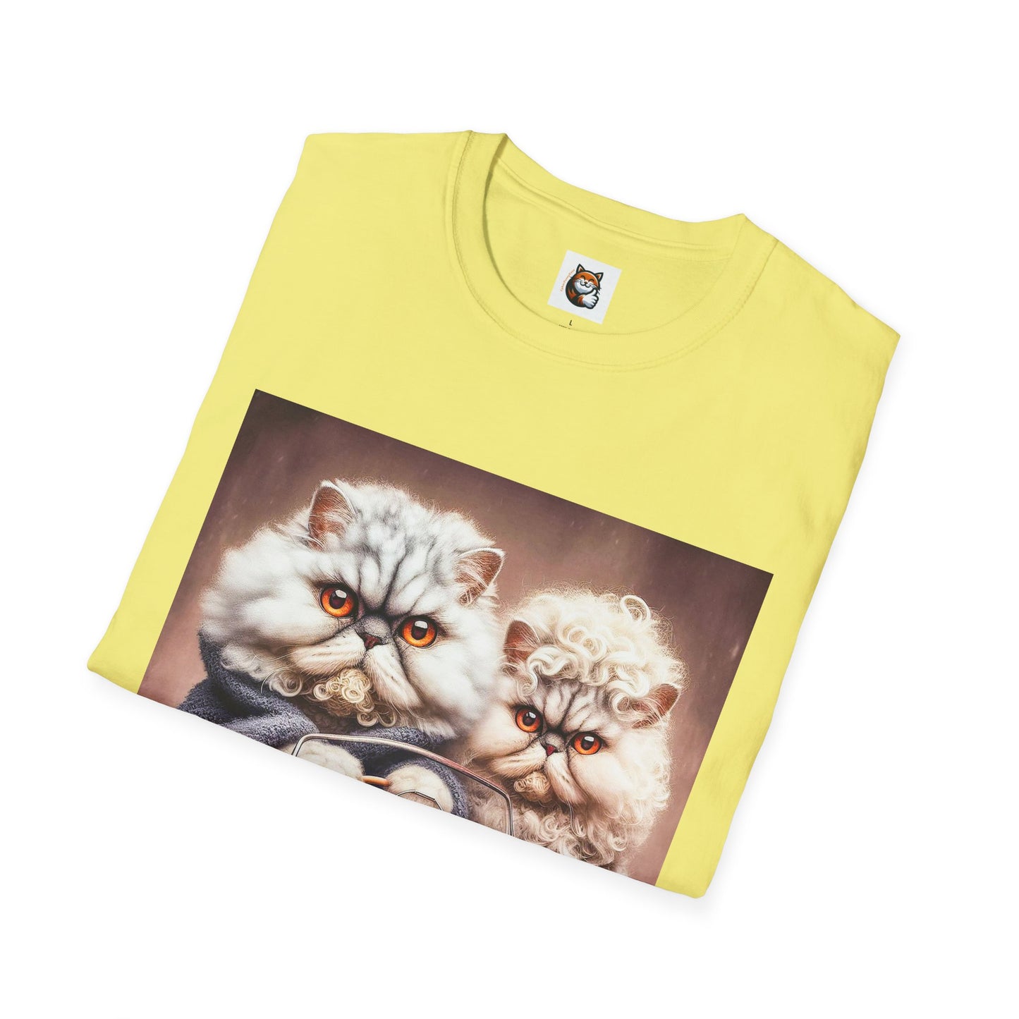 Wacky Selkirk Rex Cat T-Shirt angry couple