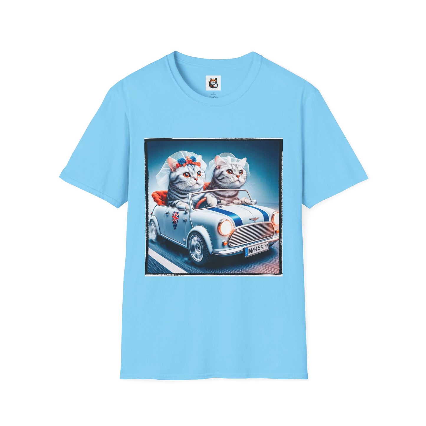 Wacky American Shorthair driving Softstyle T-Shirt