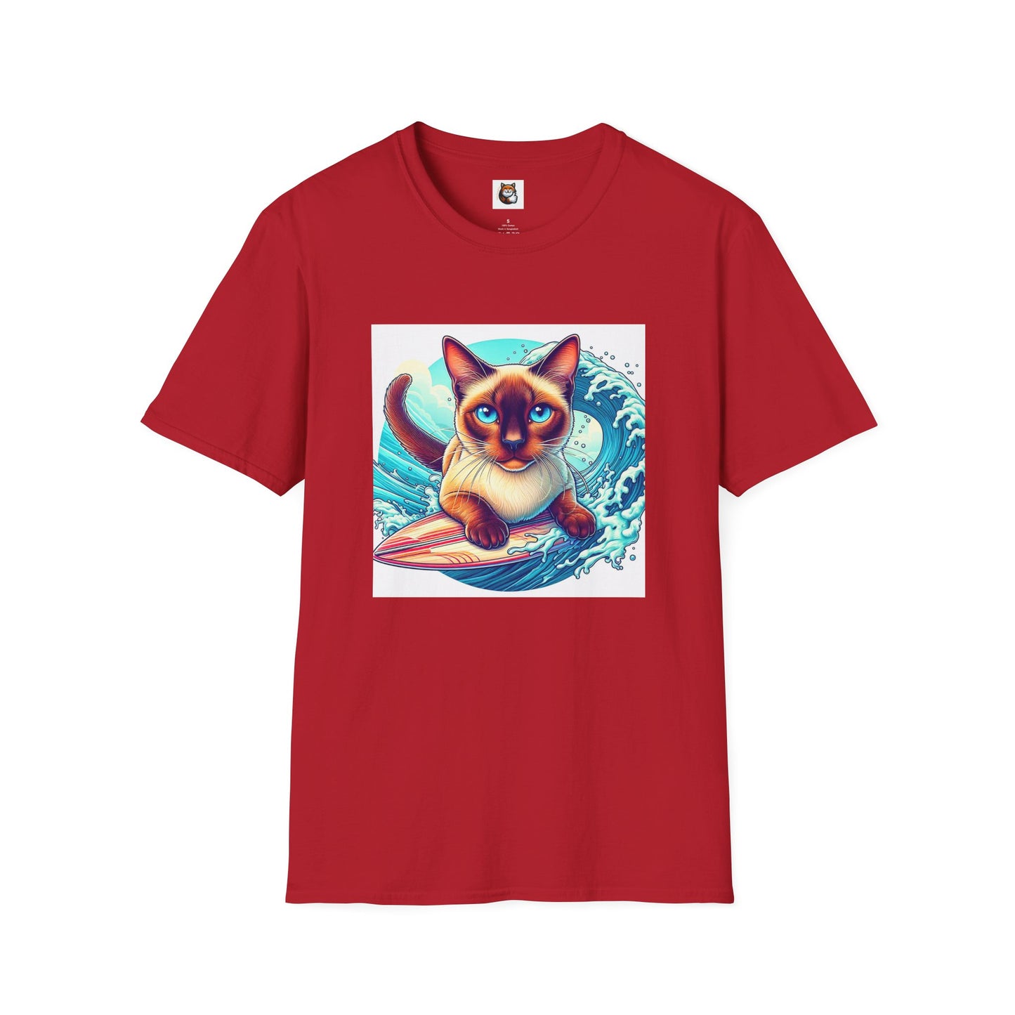 Surfing Siamese Cat