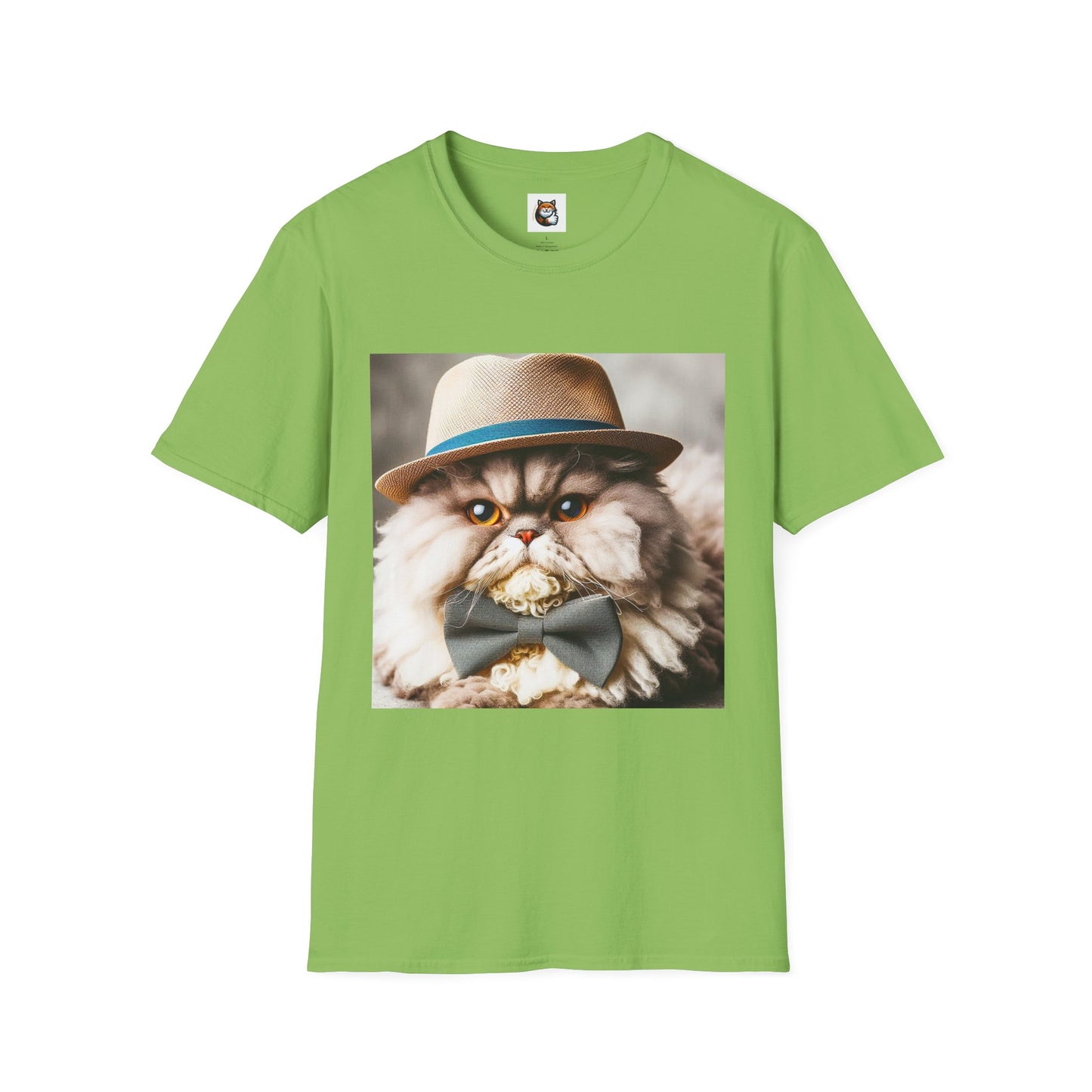 Selkirk Rex Cat T-Shirt top hat and bow tie