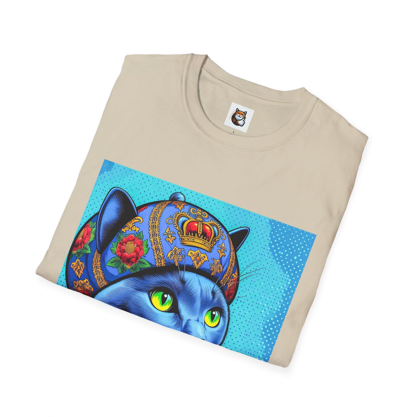Russian Blue Cat Unisex Softstyle T-Shirt
