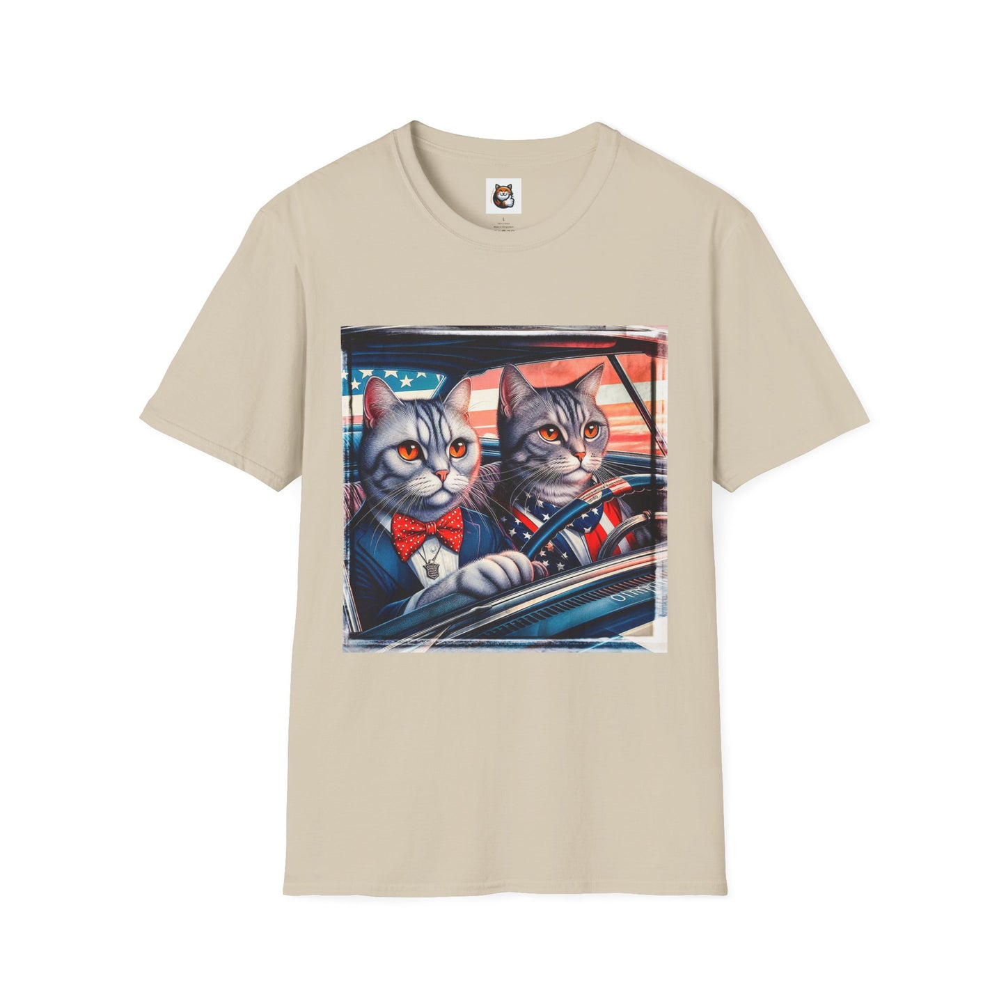 Wacky American friends driving Unisex Softstyle T-Shirt