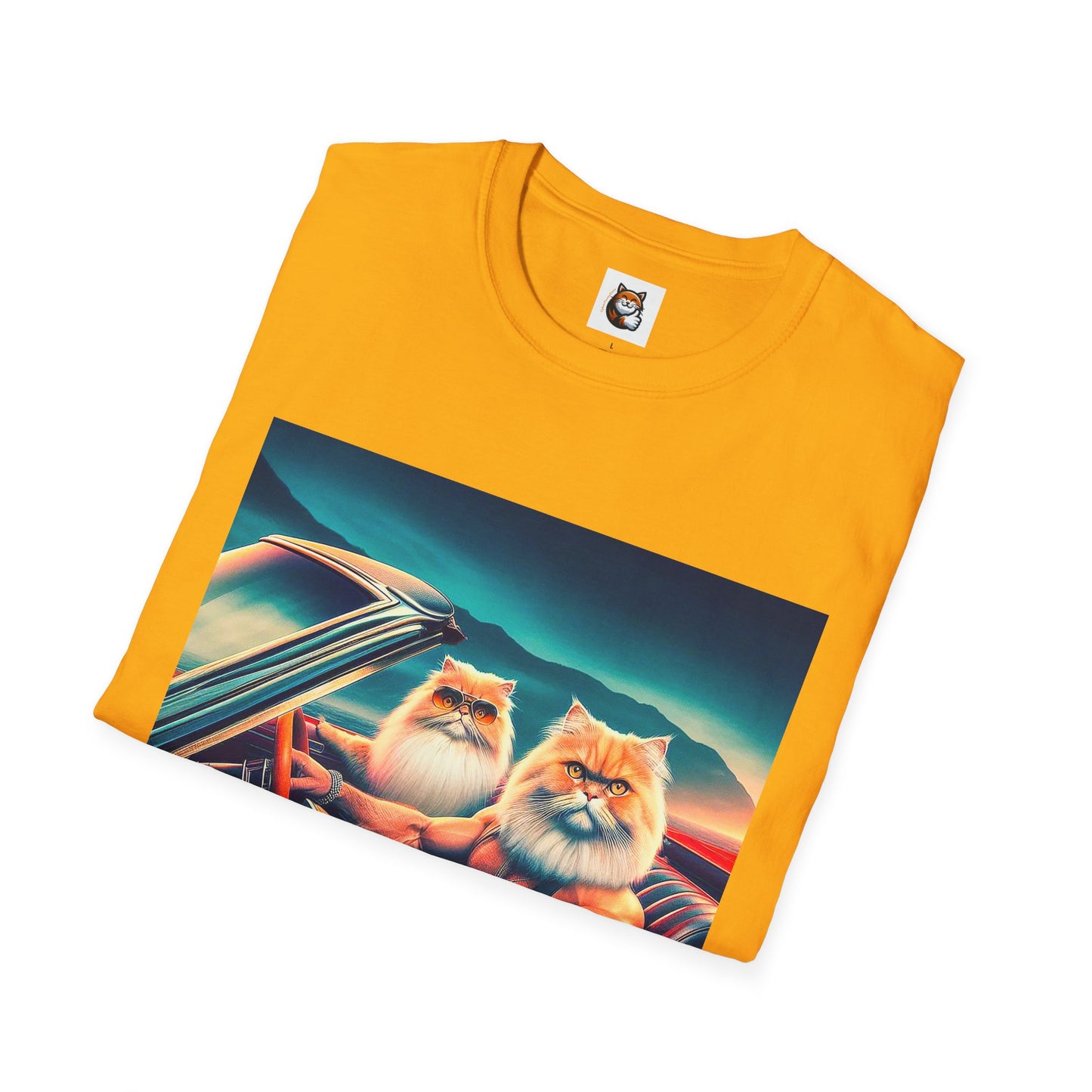 Wacky Persian Cat Unisex Softstyle T-Shirt