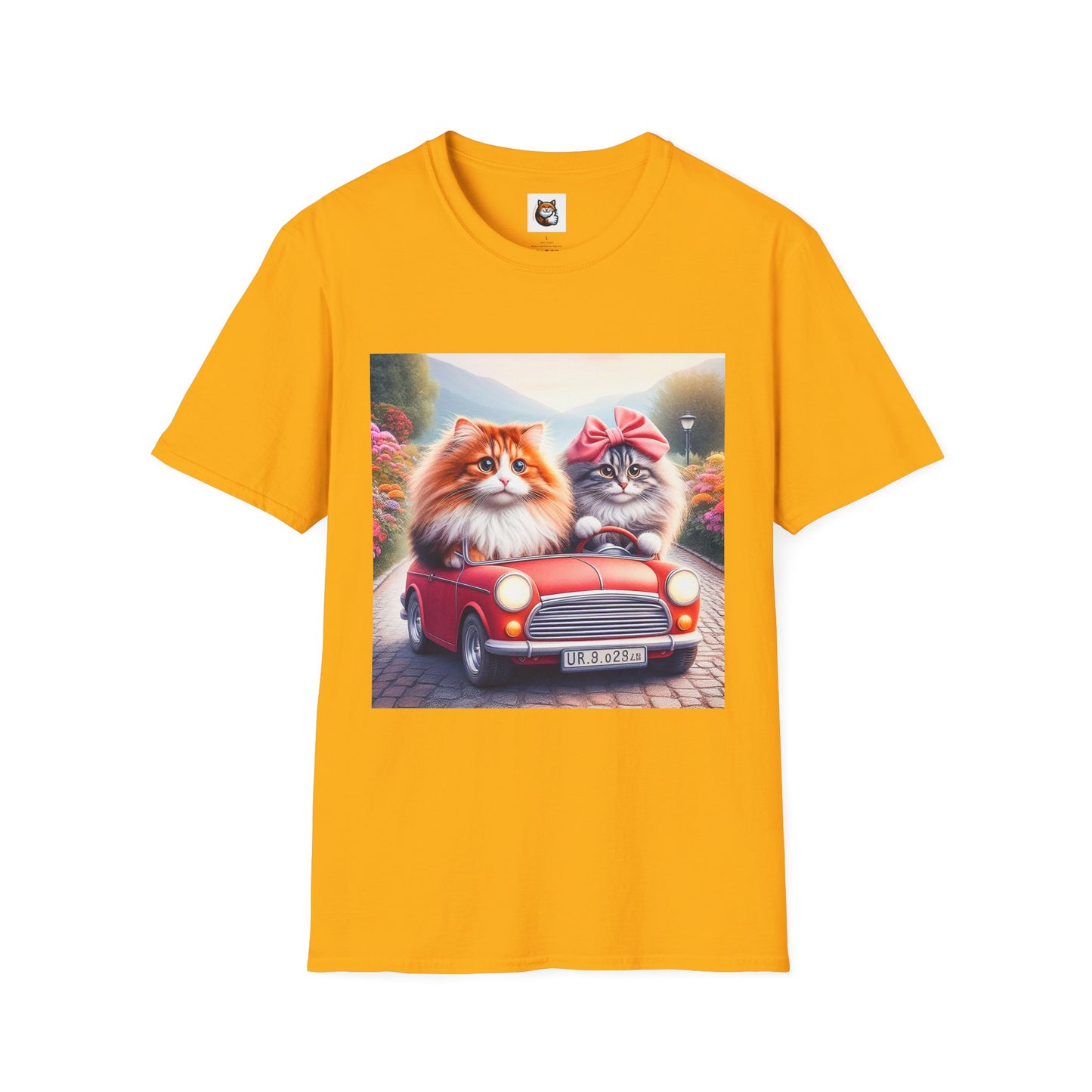 Wacky Norwegian Forest Cat Unisex Softstyle T-Shirt