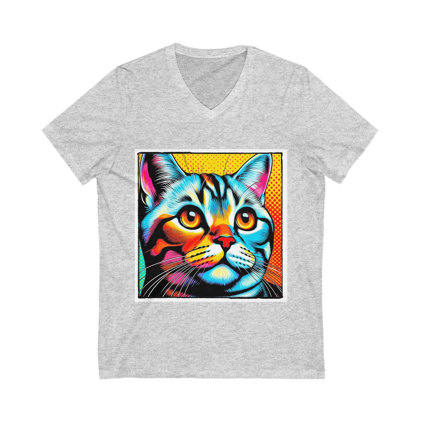 American Shorthair comic book Jersey Short Sleeve V-Neck Tee