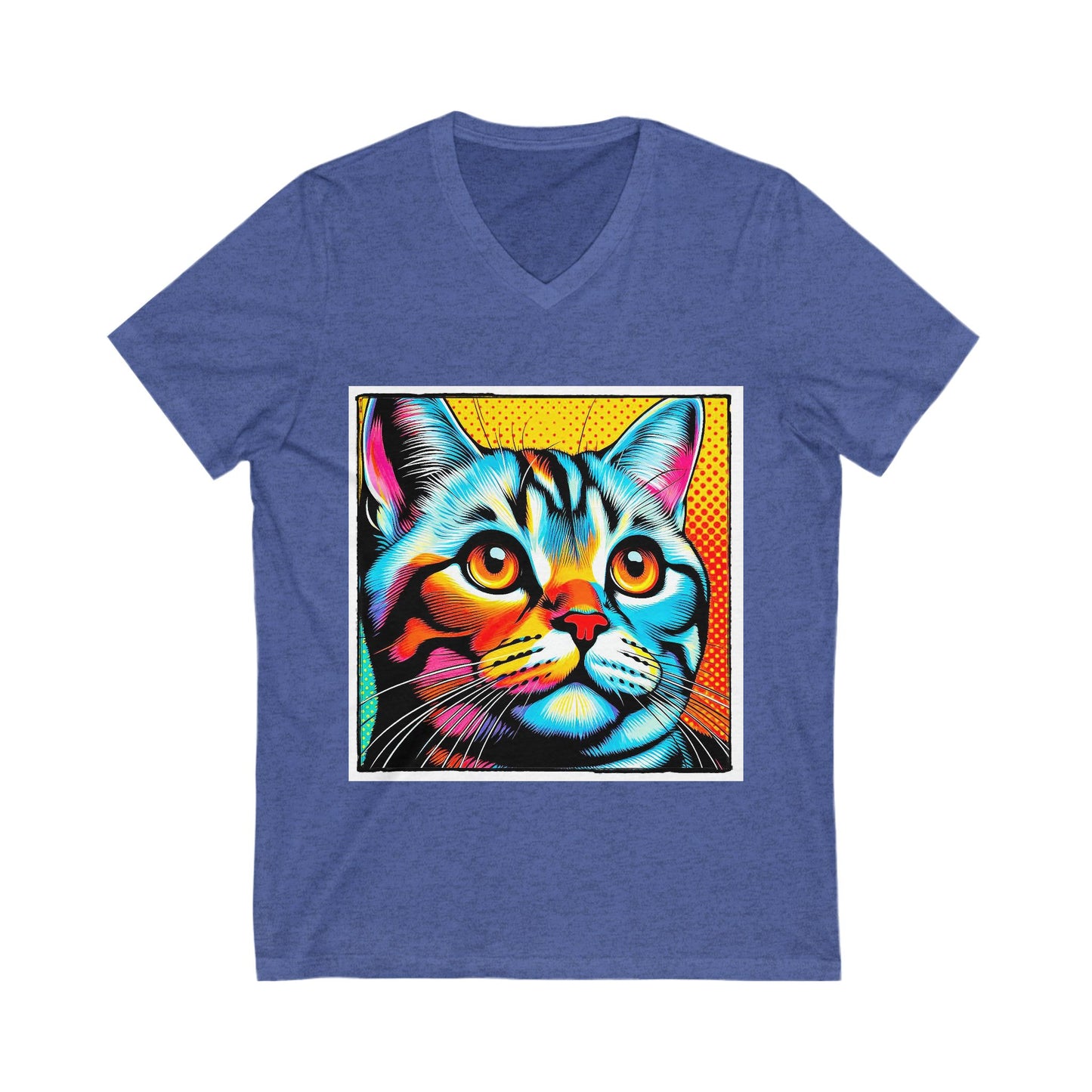 American Shorthair comic book Jersey Short Sleeve V-Neck Tee