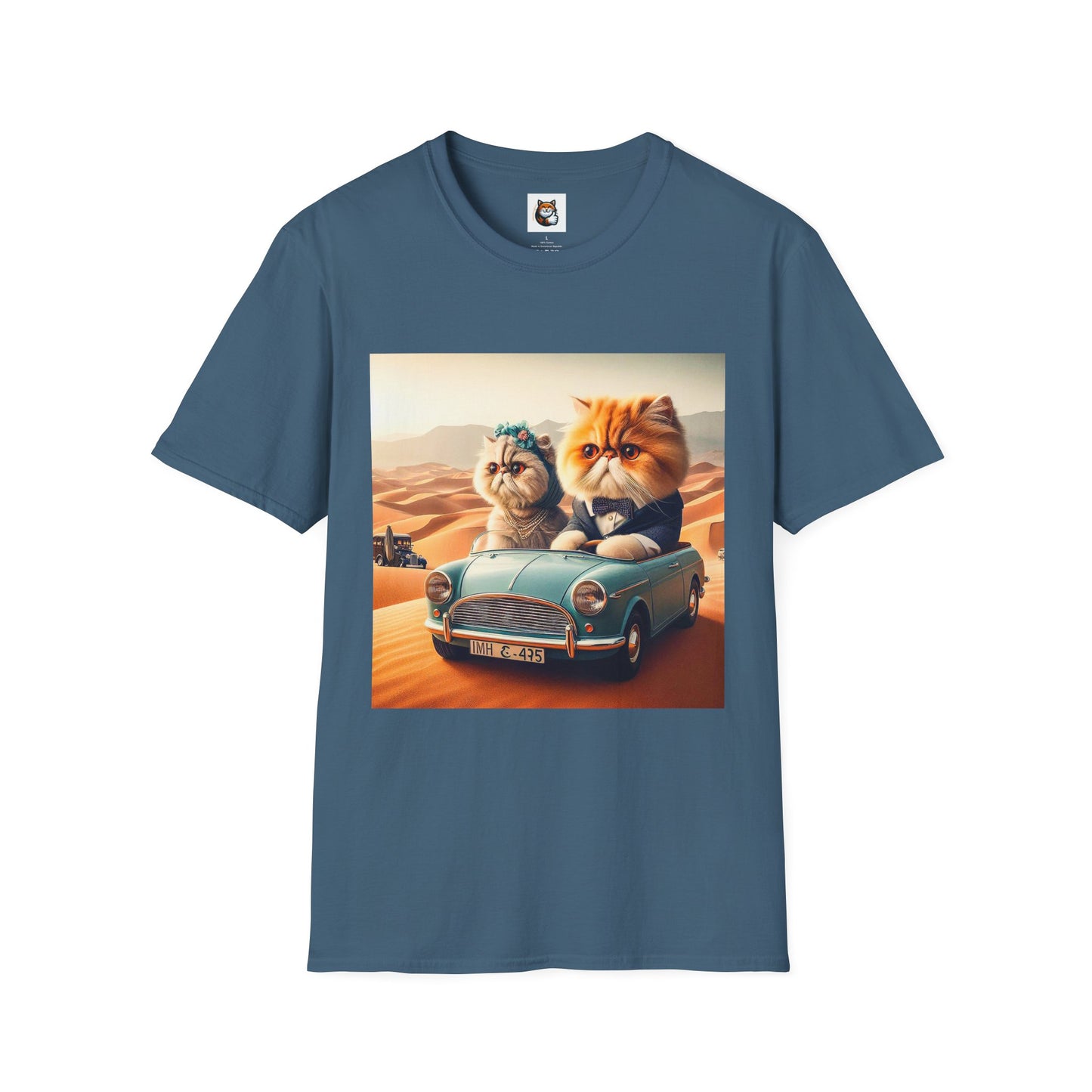 Wacky Persian Cat Unisex Softstyle T-Shirt