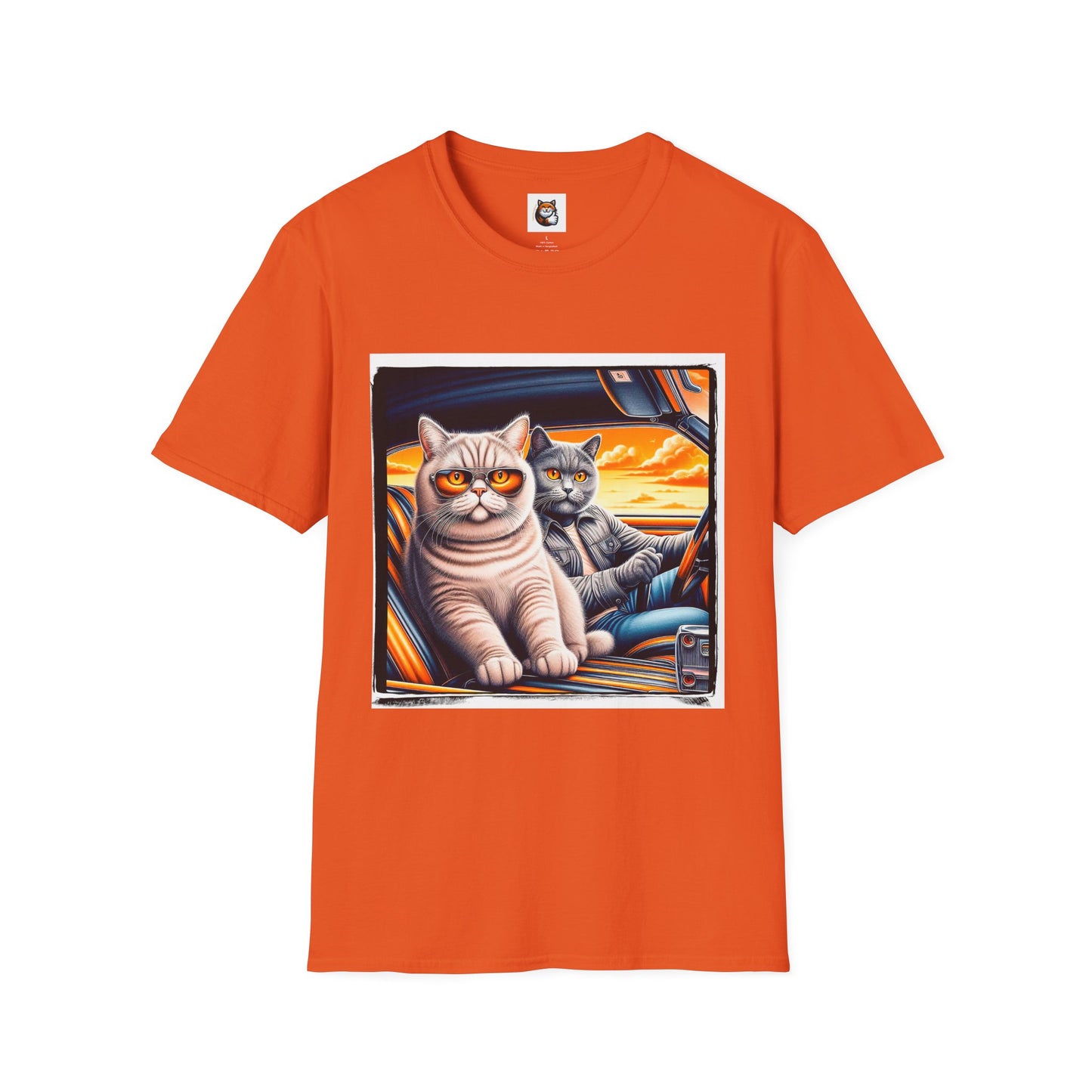 British Shorthair friends driving Softstyle T-Shirt