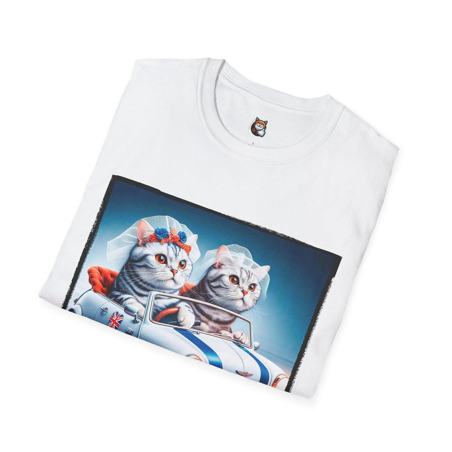 Wacky American Shorthair driving Softstyle T-Shirt