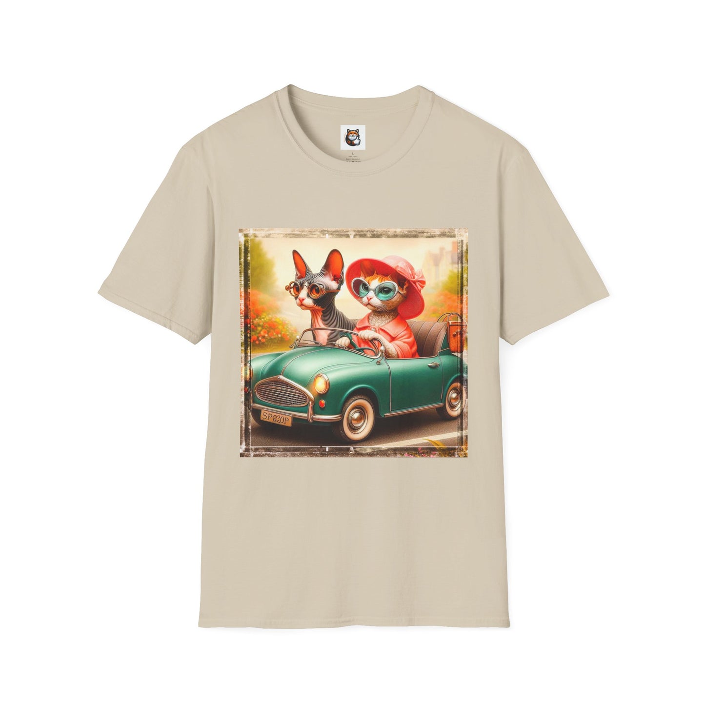 Wacky Cornish Rex Cat friends driving T-Shirt
