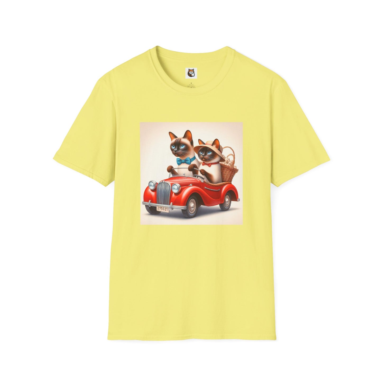 Wacky Siamese Cat red car