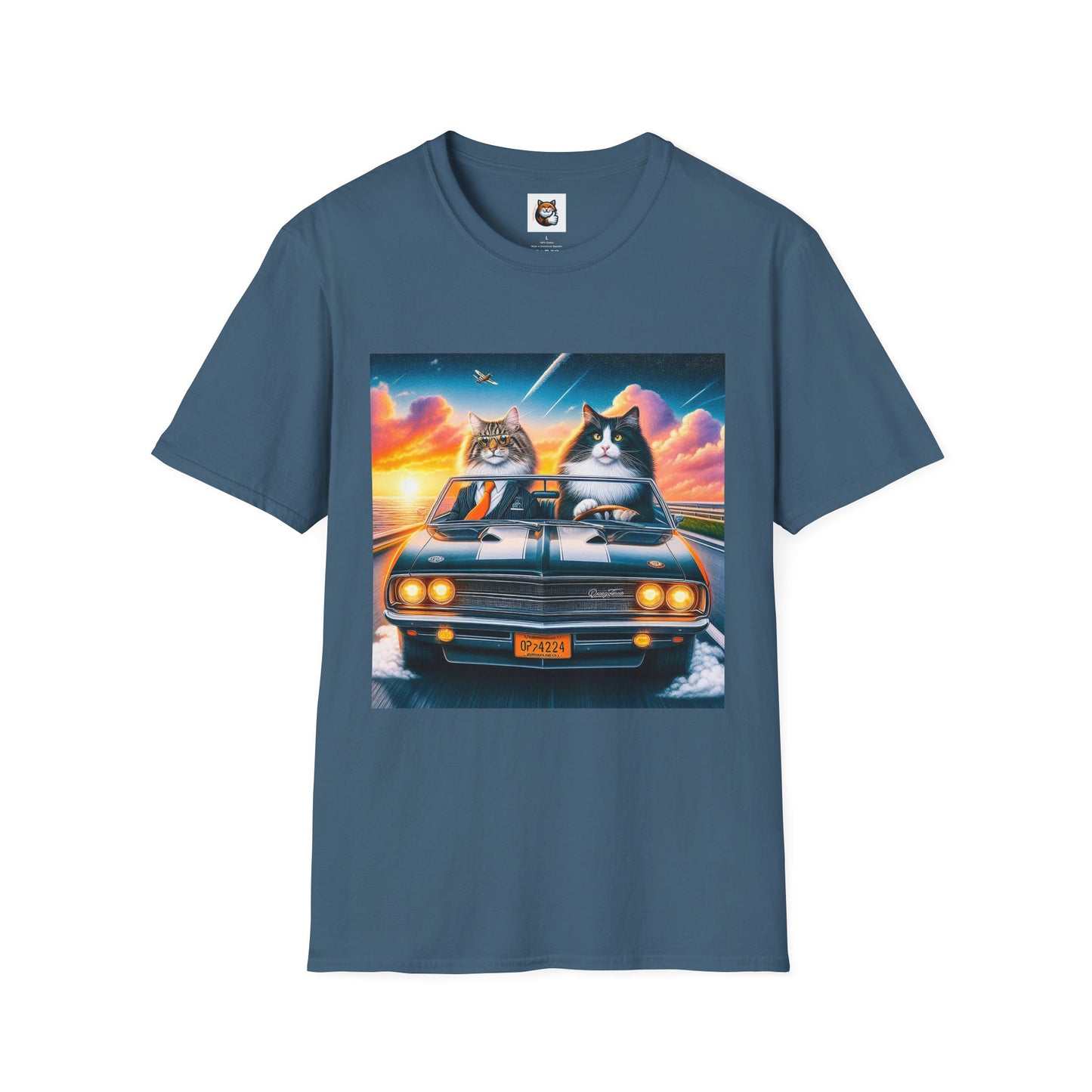 Wacky Norwegian Forest Cat Unisex Softstyle T-Shirt