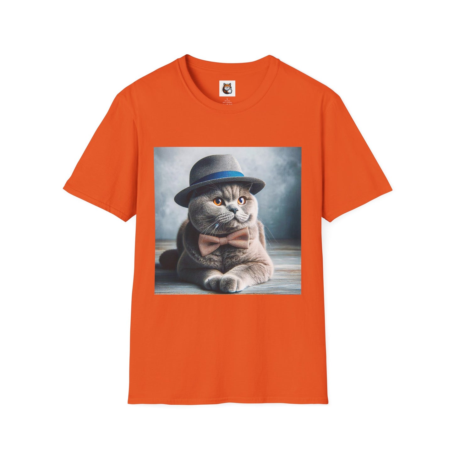 British Shorthair hat and bow Softstyle T-Shirt