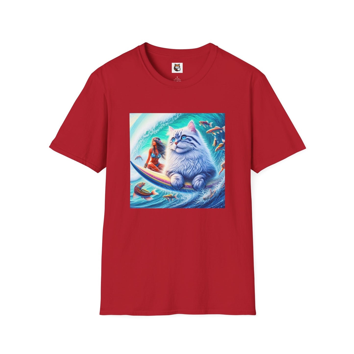 Siberian Cat surfs up shirt