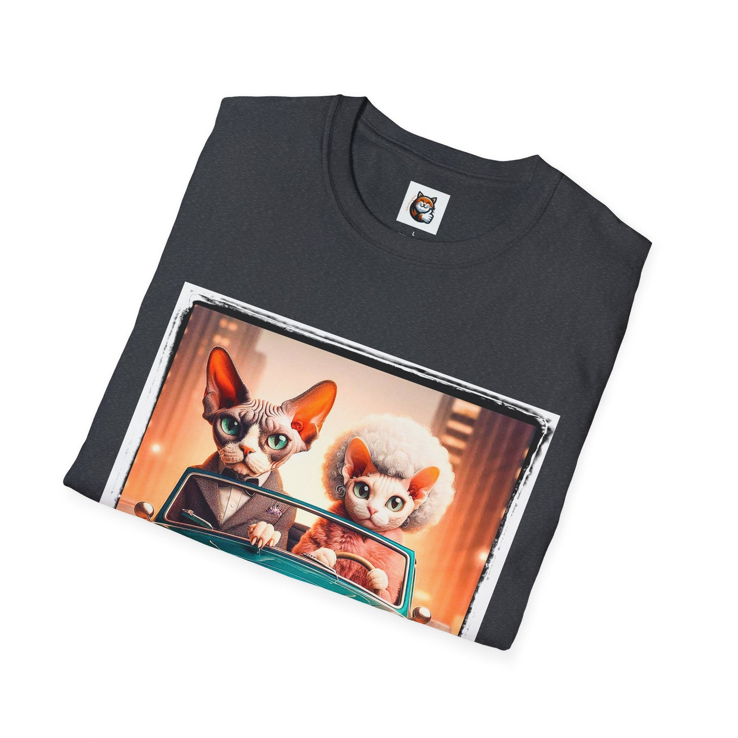 Wacky Devon Rex Cat Unisex Softstyle T-Shirt