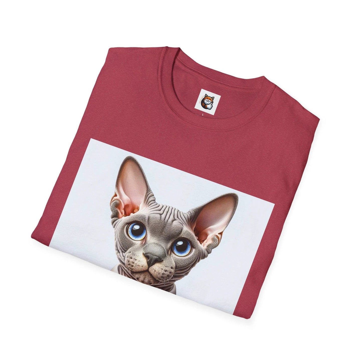 Devon Rex Cat business man Softstyle T-Shirt by Printify