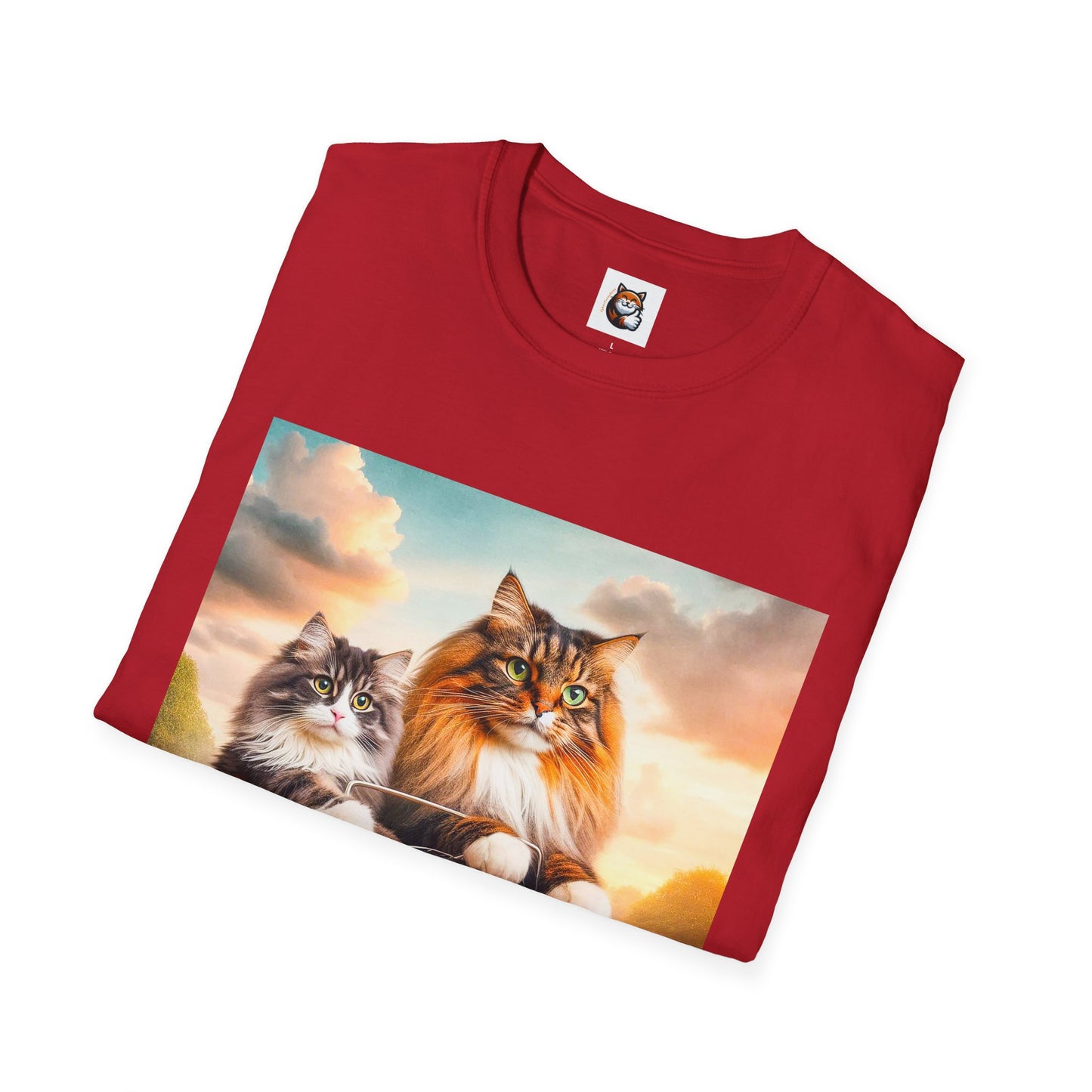 Wacky Norwegian Forest Cat Unisex Softstyle T-Shirt
