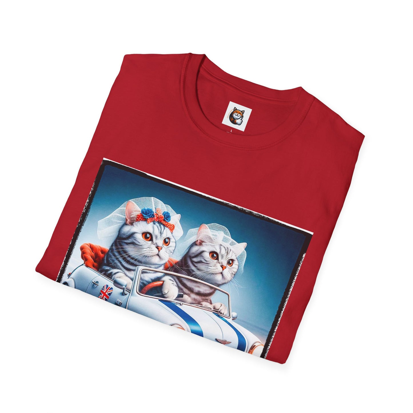 Wacky American Shorthair driving Softstyle T-Shirt
