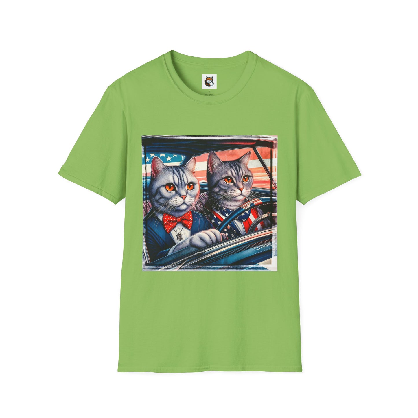 Wacky American friends driving Unisex Softstyle T-Shirt