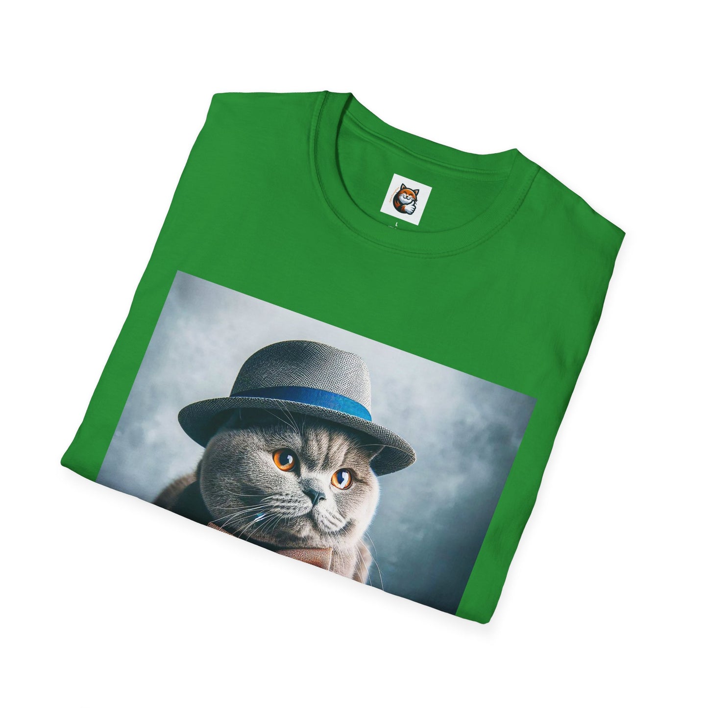 British Shorthair hat and bow Softstyle T-Shirt