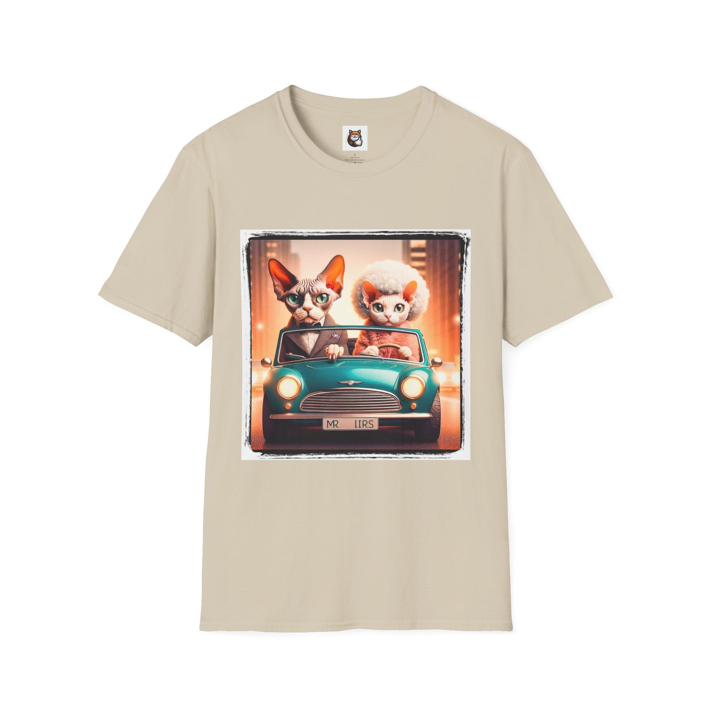 Wacky Devon Rex Cat Unisex Softstyle T-Shirt