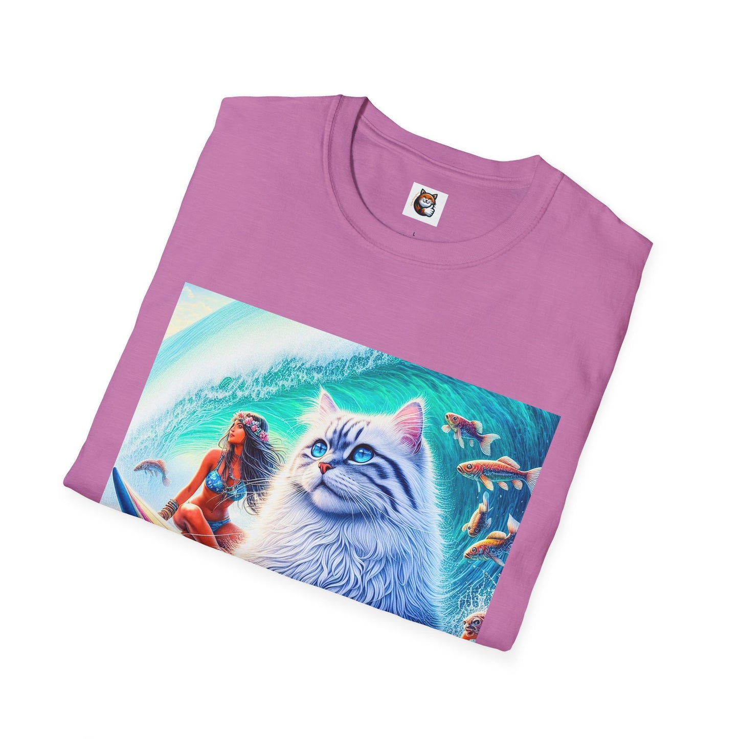 Siberian Cat surfs up shirt