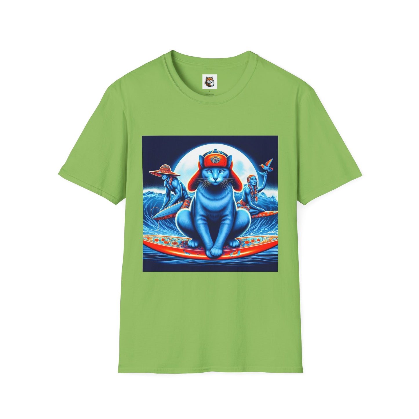 Russian Blue Cat Unisex Softstyle T-Shirt