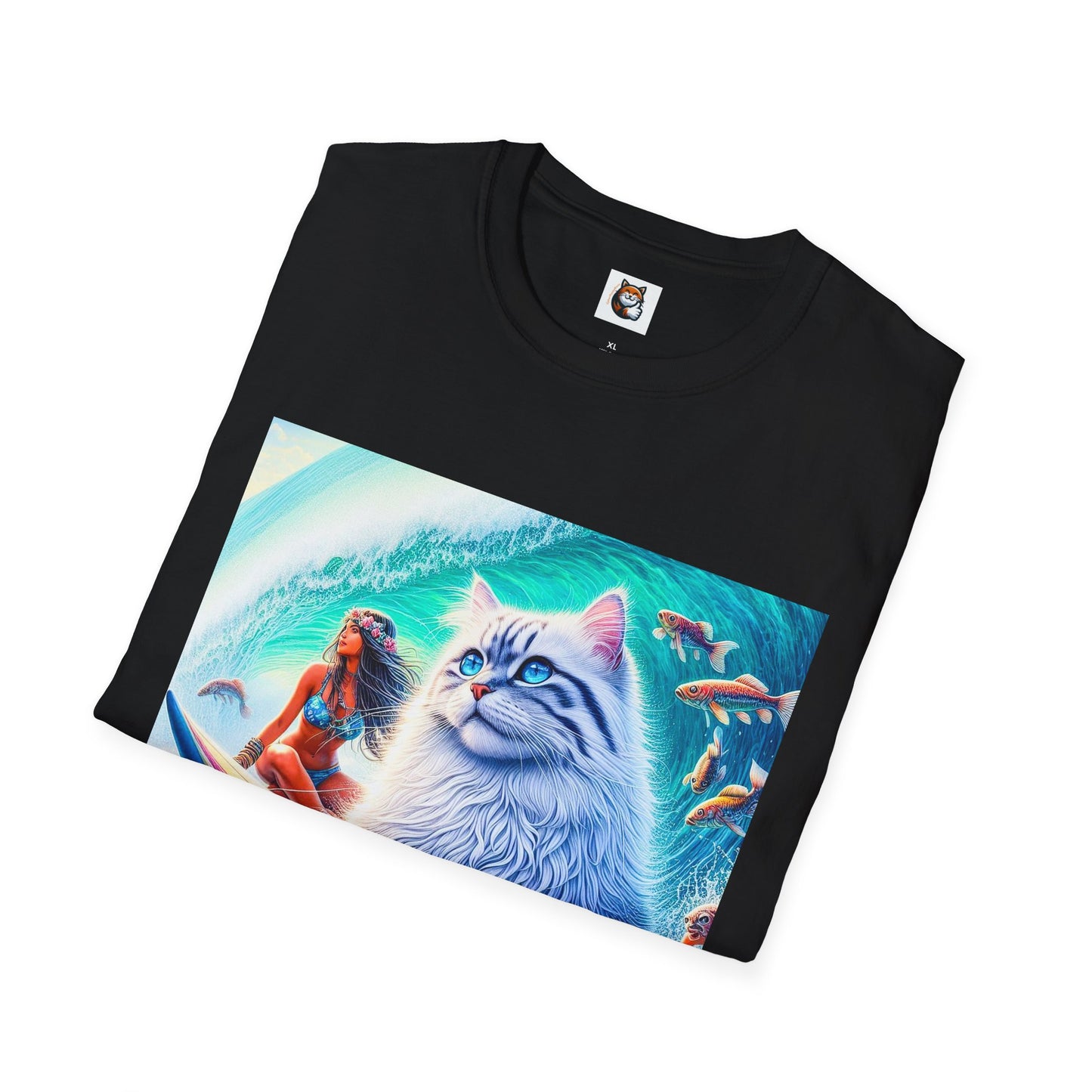 Siberian Cat surfs up shirt