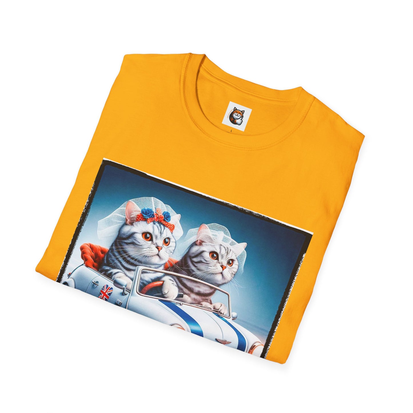 Wacky American Shorthair driving Softstyle T-Shirt