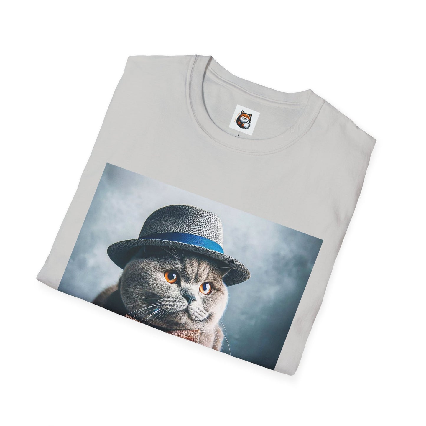 British Shorthair hat and bow Softstyle T-Shirt