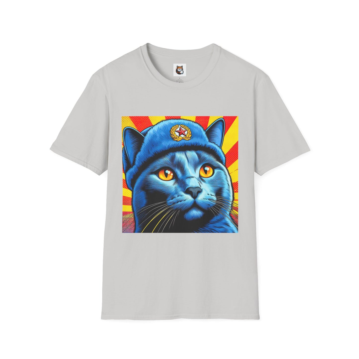 Russian Blue Cat Unisex Softstyle T-Shirt