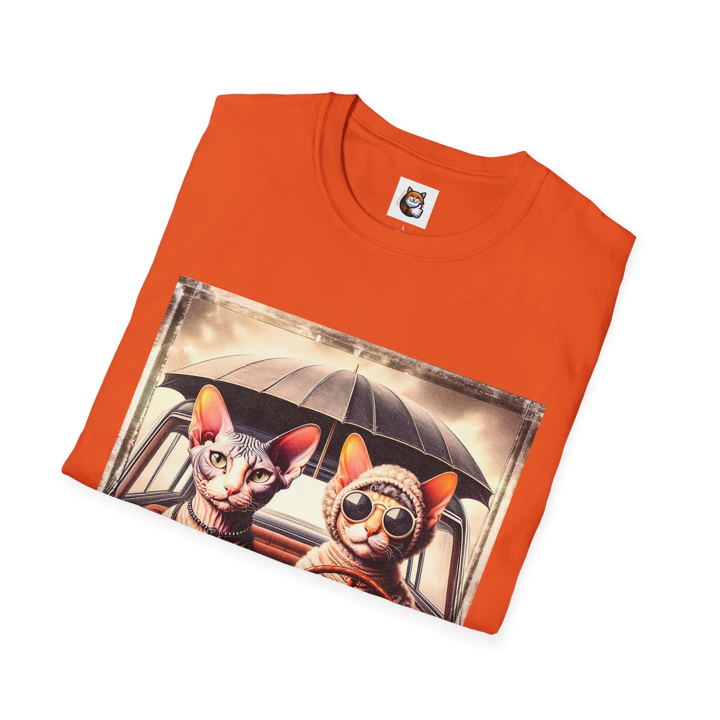 Wacky Cornish Rex Cat couple driving T-Shirt