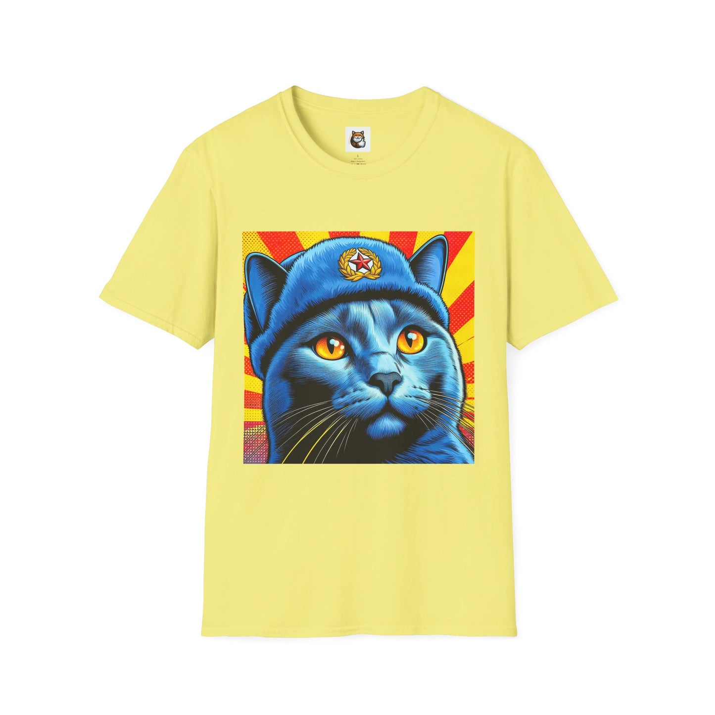 Russian Blue Cat Unisex Softstyle T-Shirt