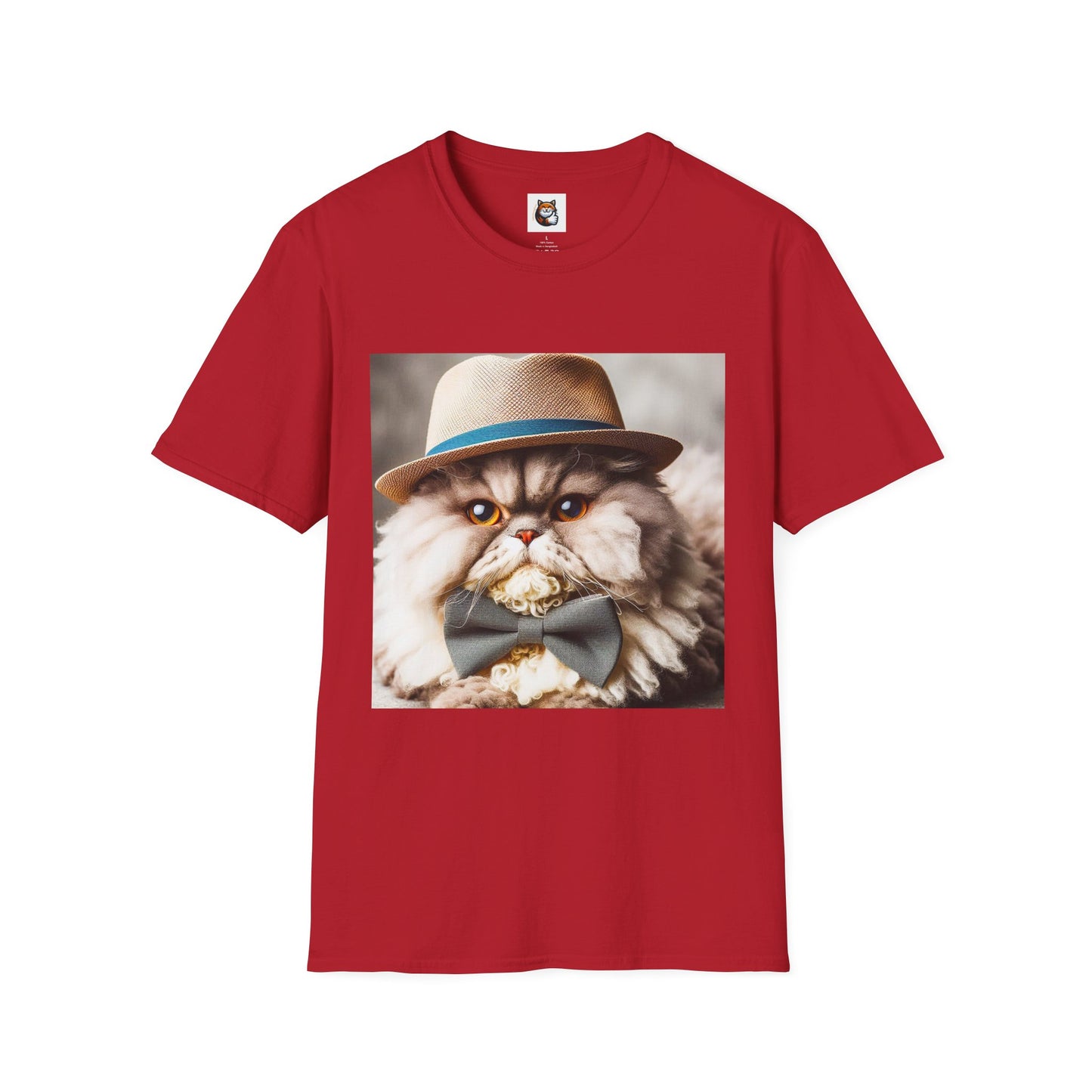 Selkirk Rex Cat T-Shirt top hat and bow tie