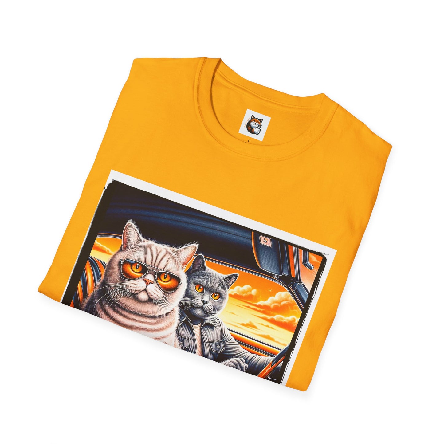 British Shorthair friends driving Softstyle T-Shirt