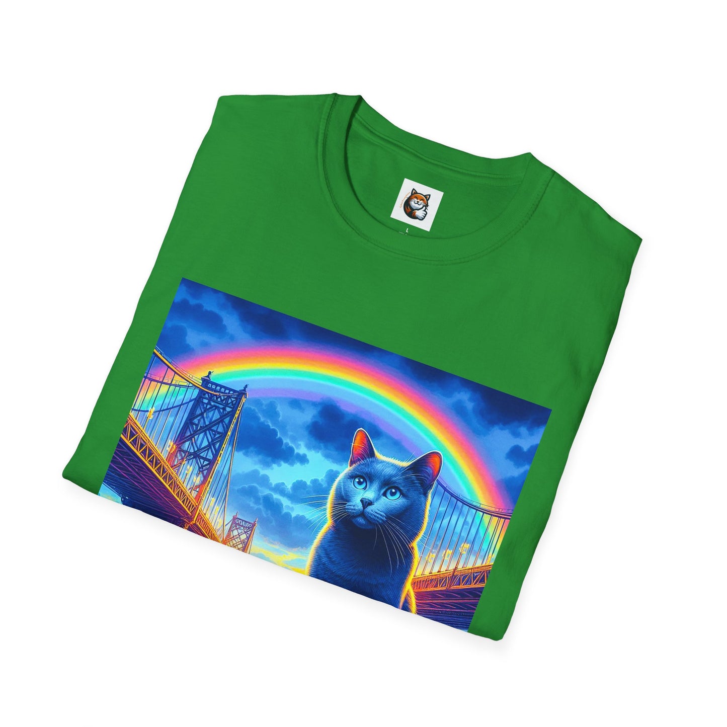 Russian Blue Cat Unisex Softstyle T-Shirt