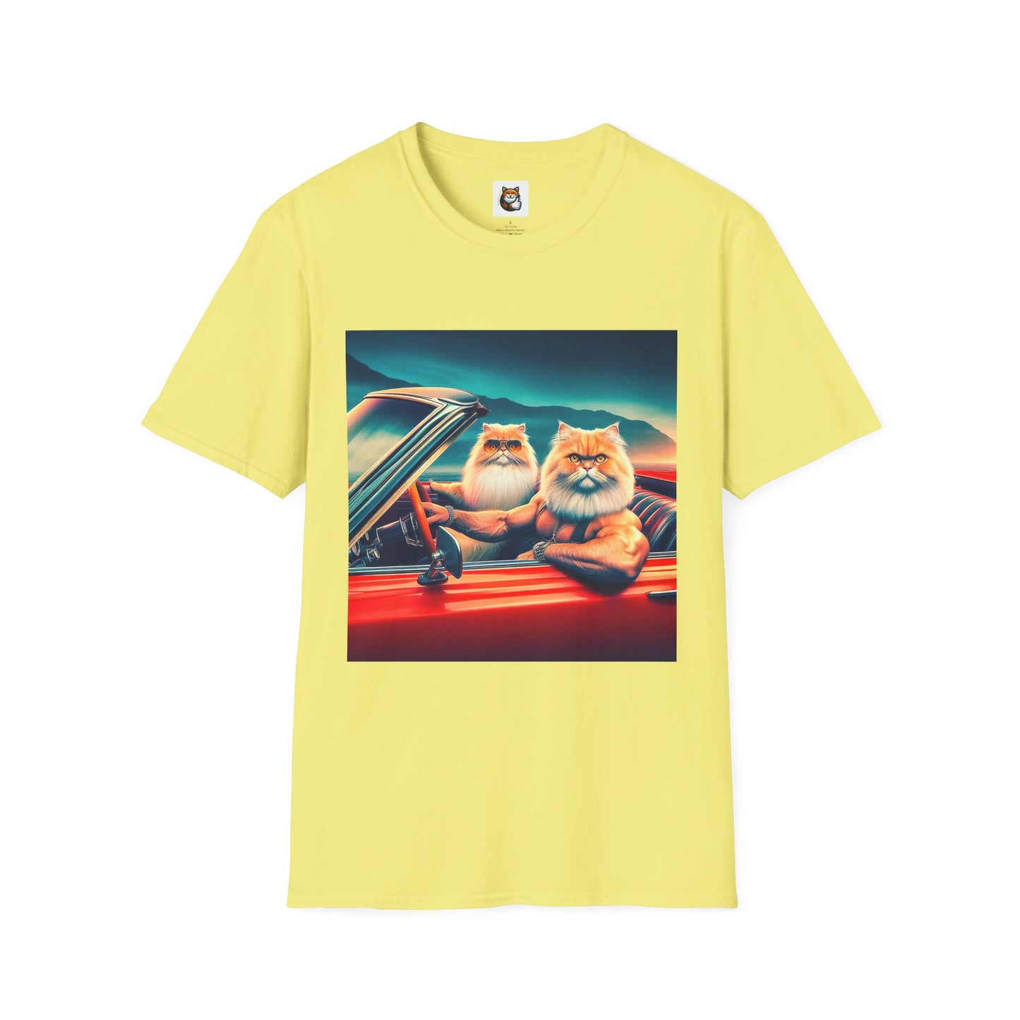 Wacky Persian Cat Unisex Softstyle T-Shirt