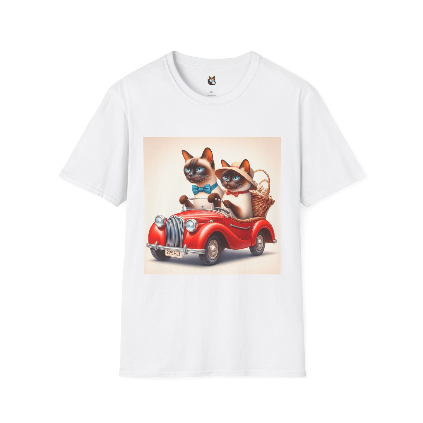 Wacky Siamese Cat red car