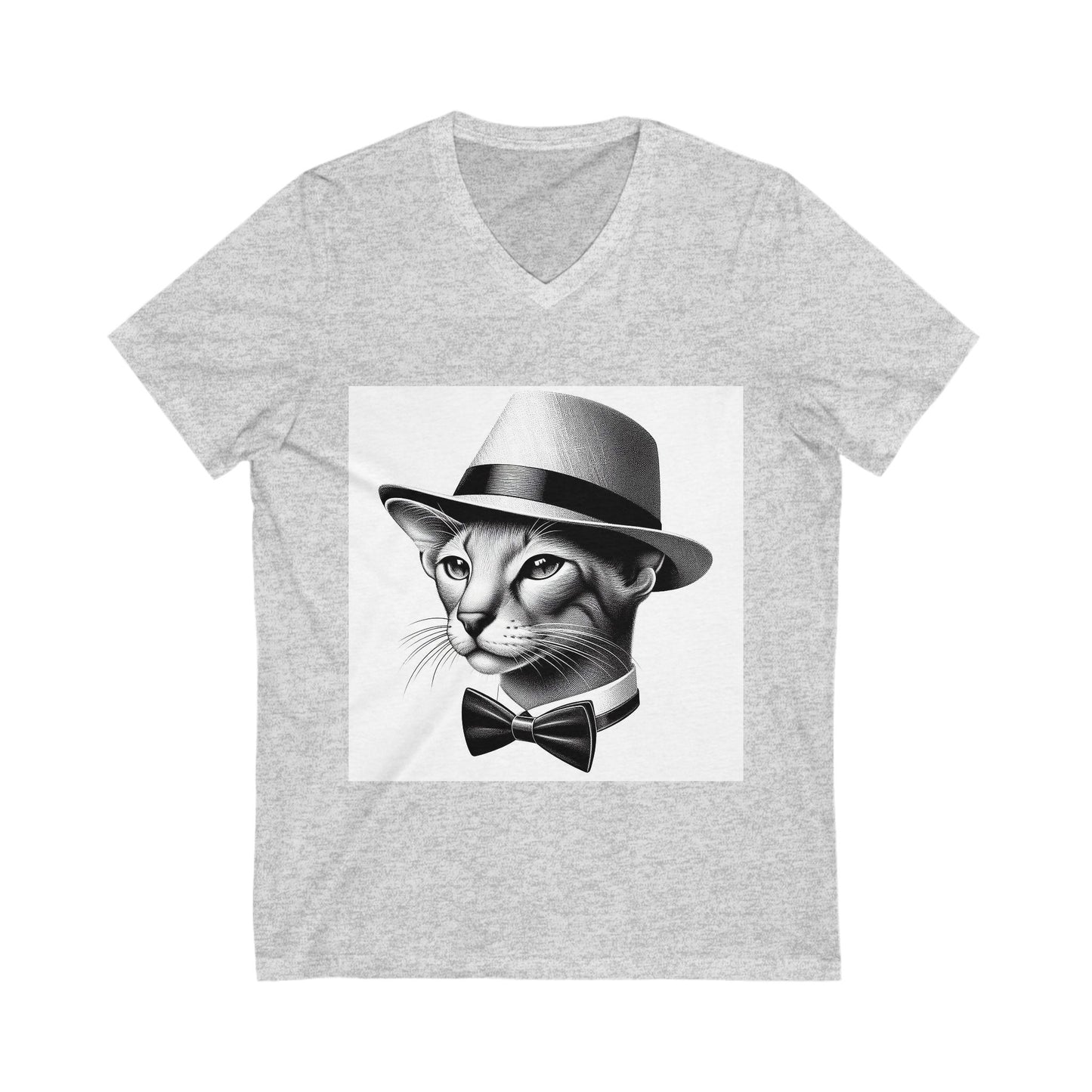 Oriental Shorthair Unisex Jersey Short Sleeve V-Neck Tee