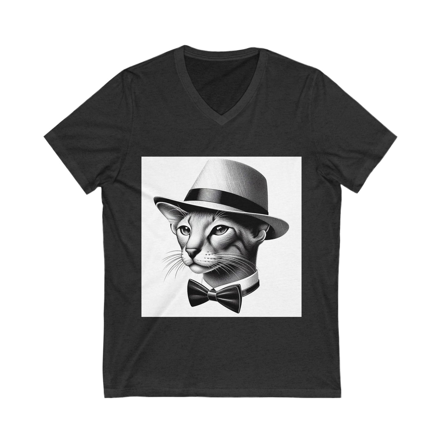 Oriental Shorthair Unisex Jersey Short Sleeve V-Neck Tee