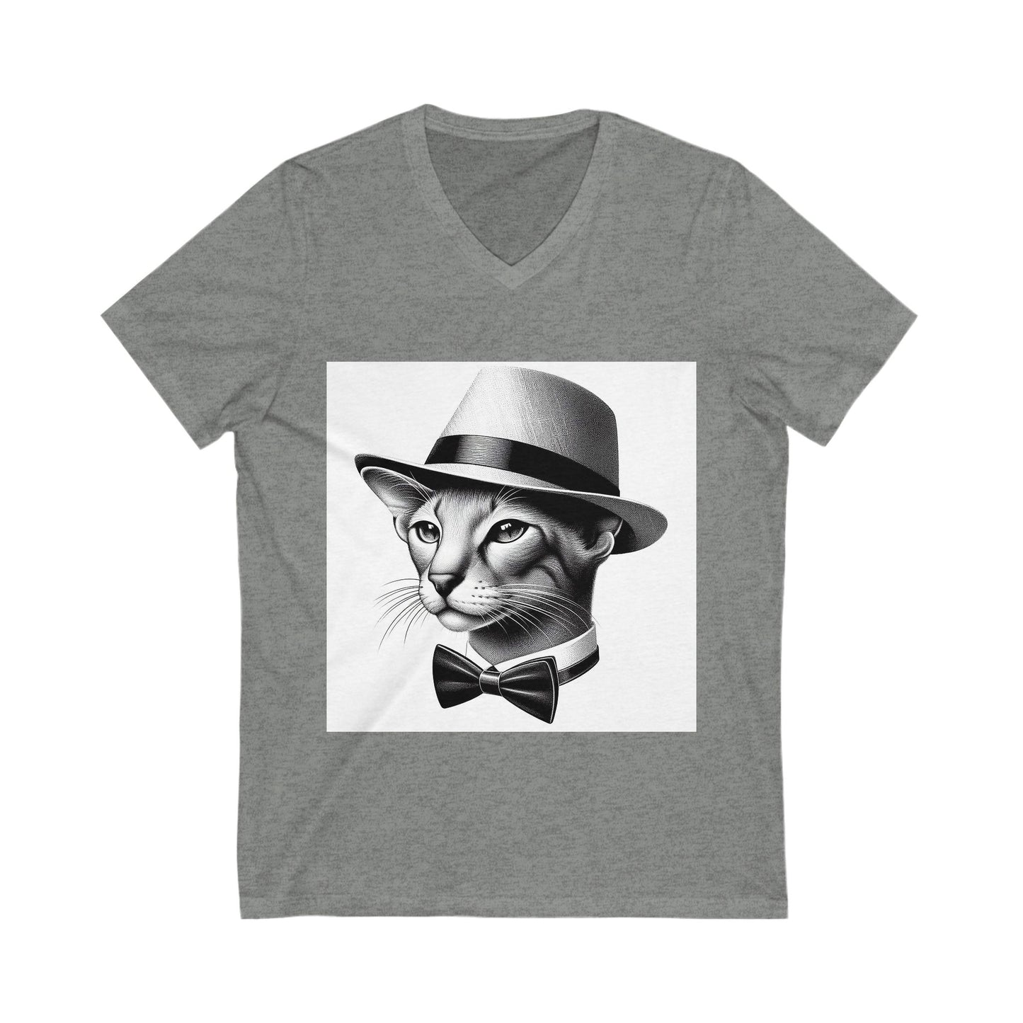 Oriental Shorthair Unisex Jersey Short Sleeve V-Neck Tee