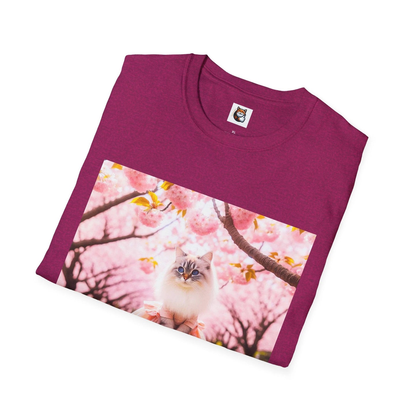 Siberian Cat pink dress shirt by Printify